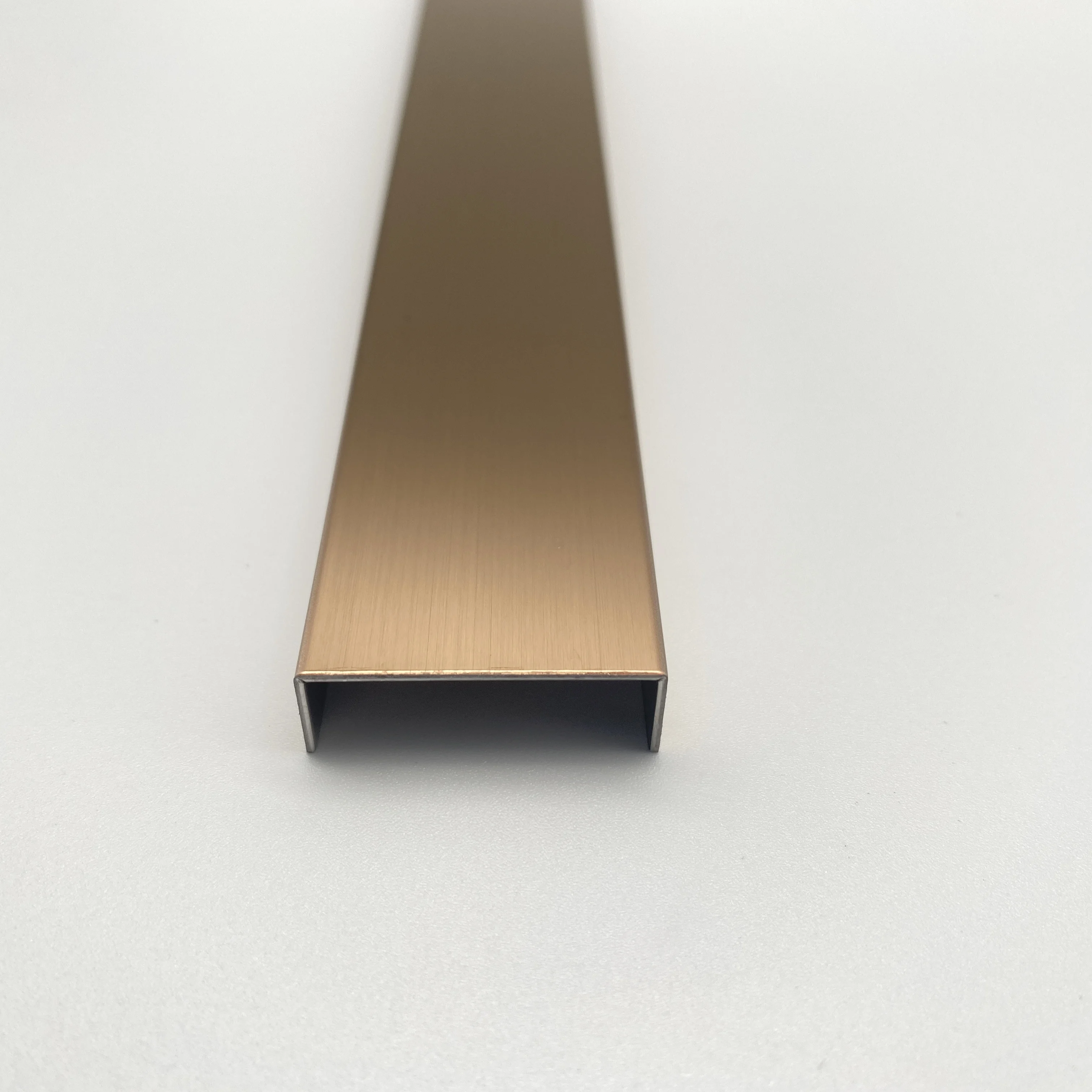 8K Titanium Black Stainless Steel Metal U Channel Tile Edge Trim Corner Slitting Angle Shaped