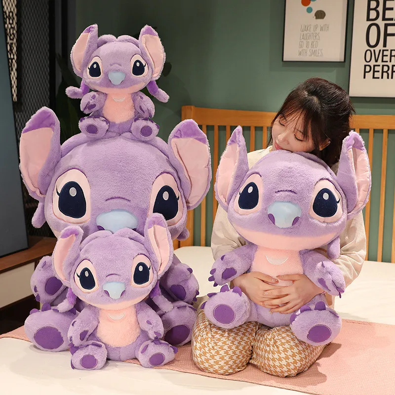 Kawaii cute Stitch Stuffed Animal Doll Soft Blue Purple Elf Plush Toys Lilo & Stitch Anime Movie Plushies Xmas Gift