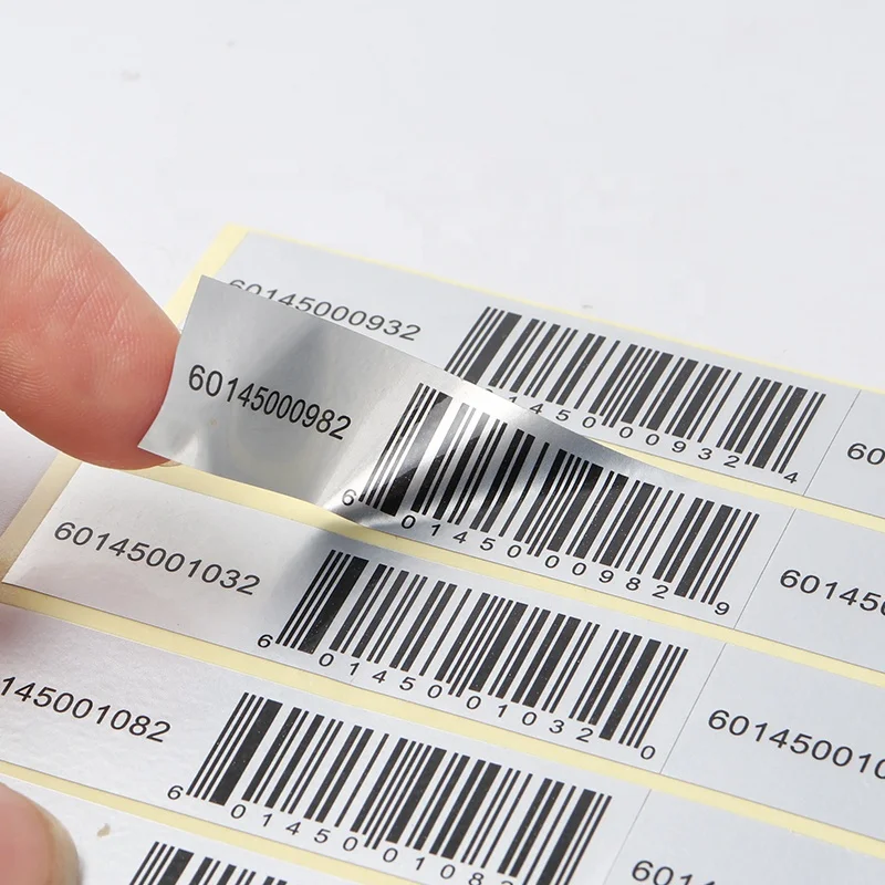 Custom print matte silver heat resistant barcode sticker labels heat-resistant adhesive multilayer label bar code label sticker