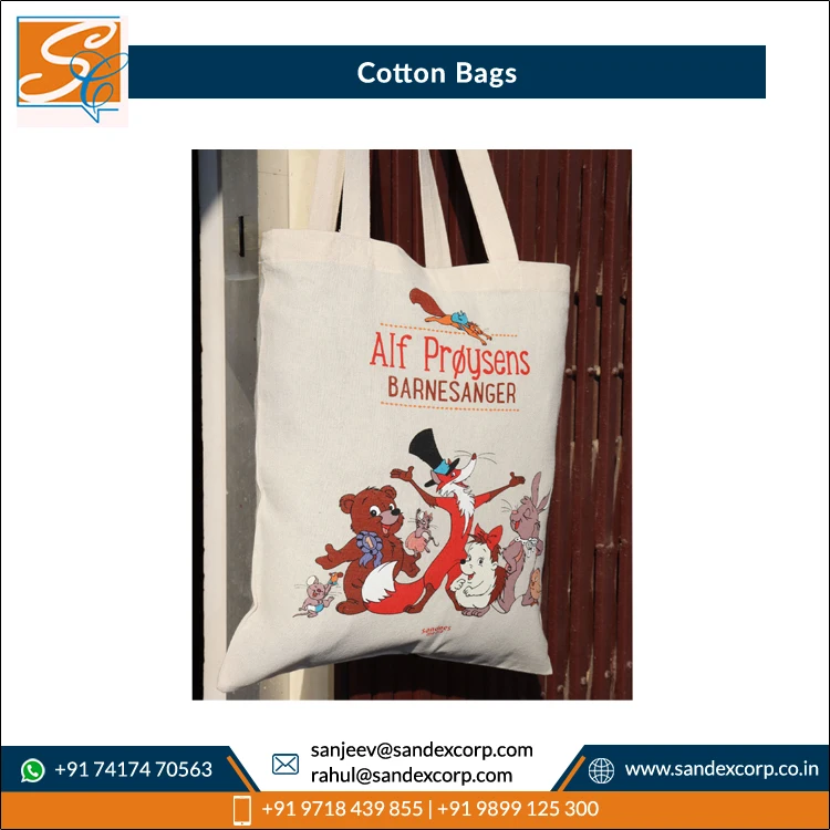 Factory Direct Sale New Best Design Custom Color Quick Dry Printed  Shopping Cotton Bags from  Indian Manufacturer..