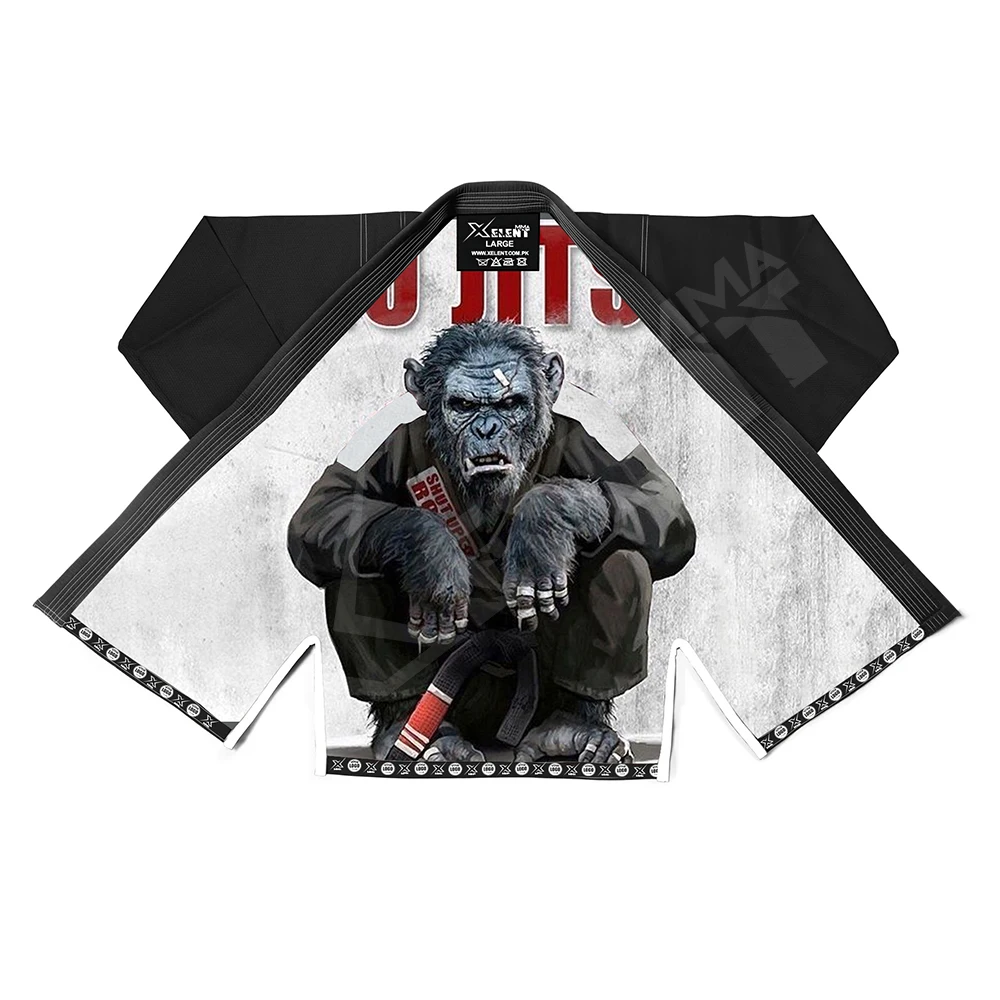 Оптовая продажа BJJ Gi жемчужное плетение кимоно джиу джитсу Униформа золотого и черного цвета ММА/карате Экипировка для мальчиков из хлопка