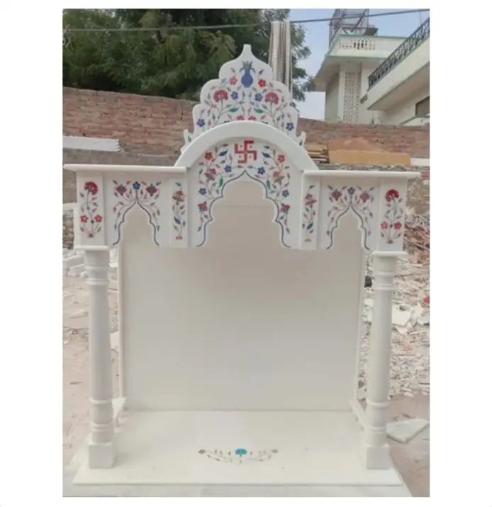 White Traditional Marble Stone Temple | Home Decorative White Marble Temple | White Marble Stone Tample