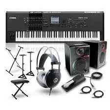 YAMAHAS Motif XF8 88 key piano keyboard synthesizer Workstation ESSENTIALS BUNDLE w Case Stand & Benc-h