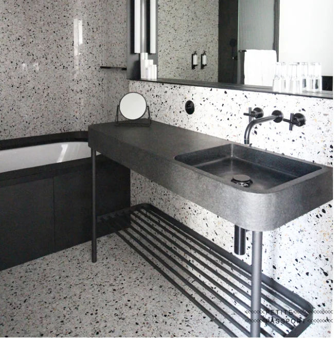 Black iron wash stand vanity unit with premium quality ceramic long-lasting durable bathroom basin hard wearing white glaze