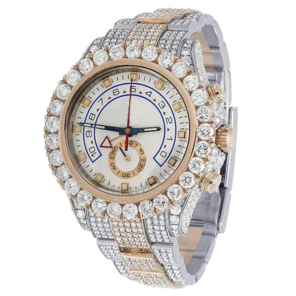 Pass Diamond Tester Custom Fashion Brand D Color VVS Iced Out Watch Moissanite Diamond Stainless Steel
