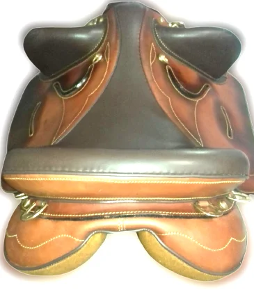 Австралийское Темно-коричневое кожаное Австралийское седло с латунной фурнитурой, мягкое сиденье из коровьей кожи