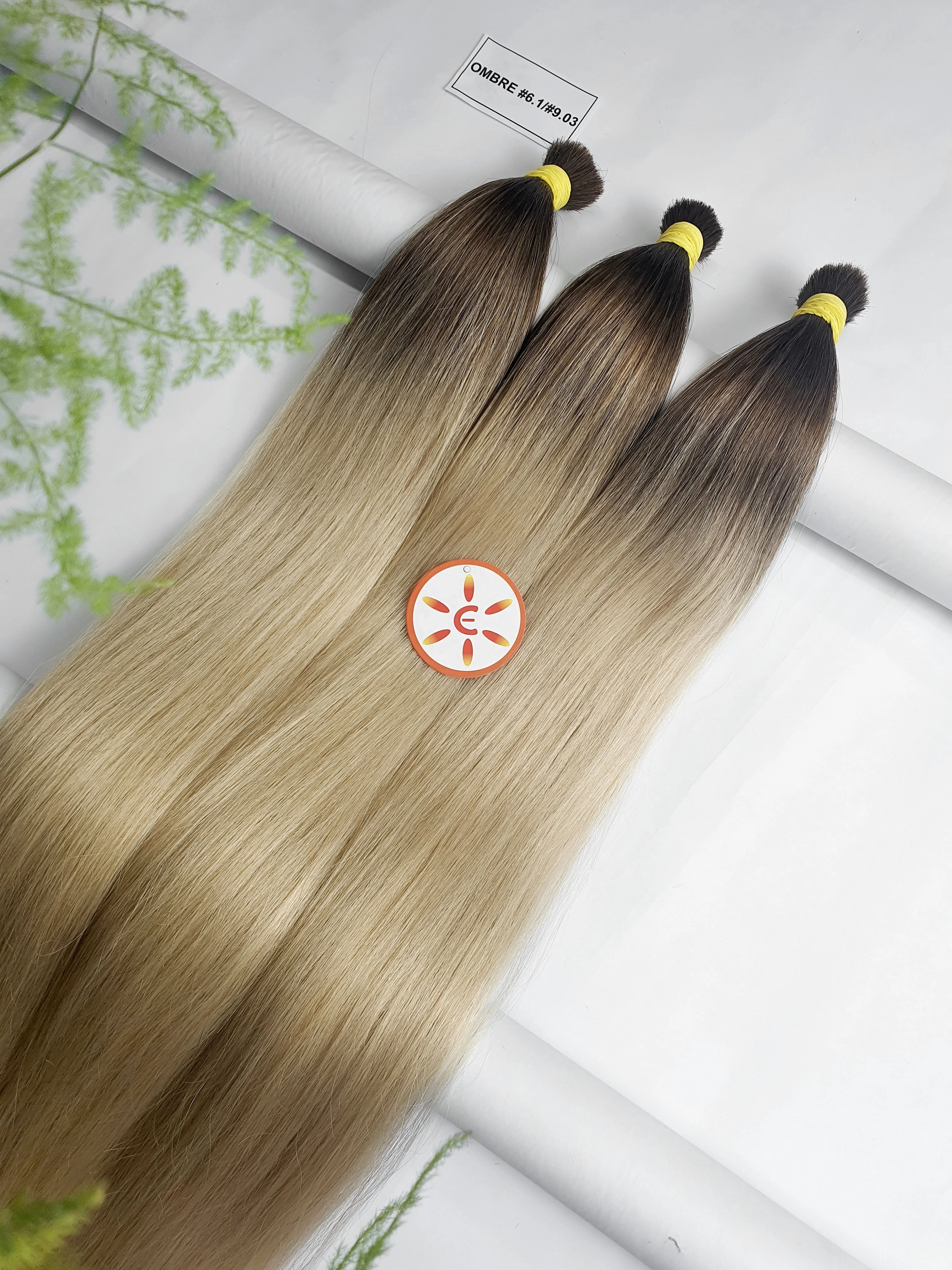 E-HAIR VIETNAM | 2 new hair models OMBRE #6.1/#10, #6.1/#9.03 Bulk Hair are specially treated, soft and smooth, no fading