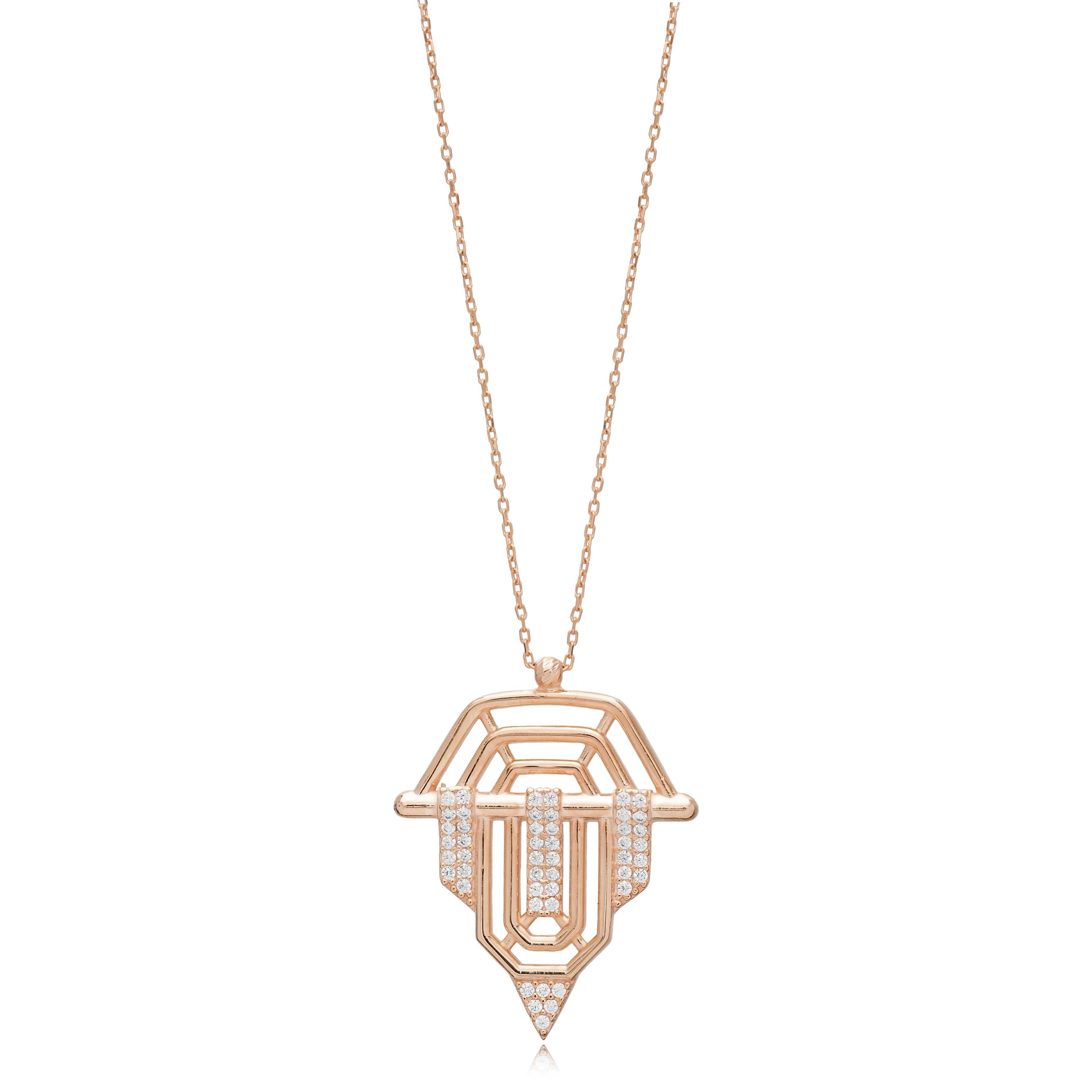 Unique Design Popular Trendy Charm Necklace Pendant 925 Sterling Silver Jewelry Handmade Wholesale Turkish