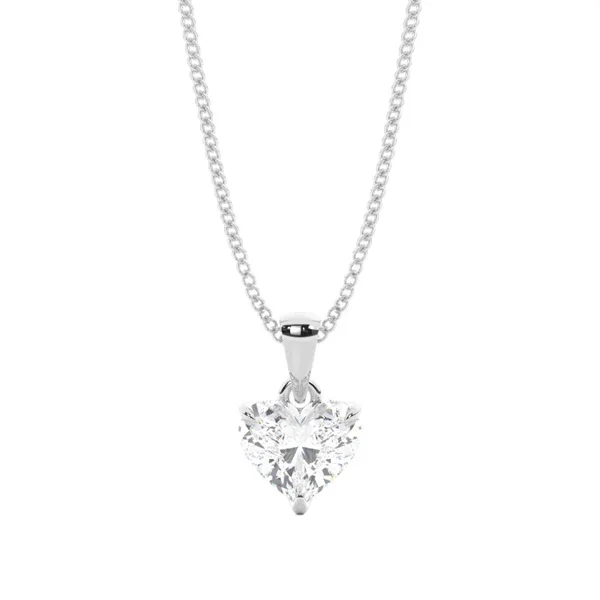 100% Reliable Quality Natural Lab Grown Real Diamond Solitaire Pendant Necklace for Gift, Anniversary, Wedding and Party