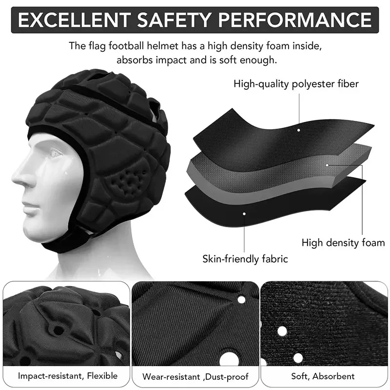 Custom Made Rugby Helmet Waterproof Eva Football Headgear