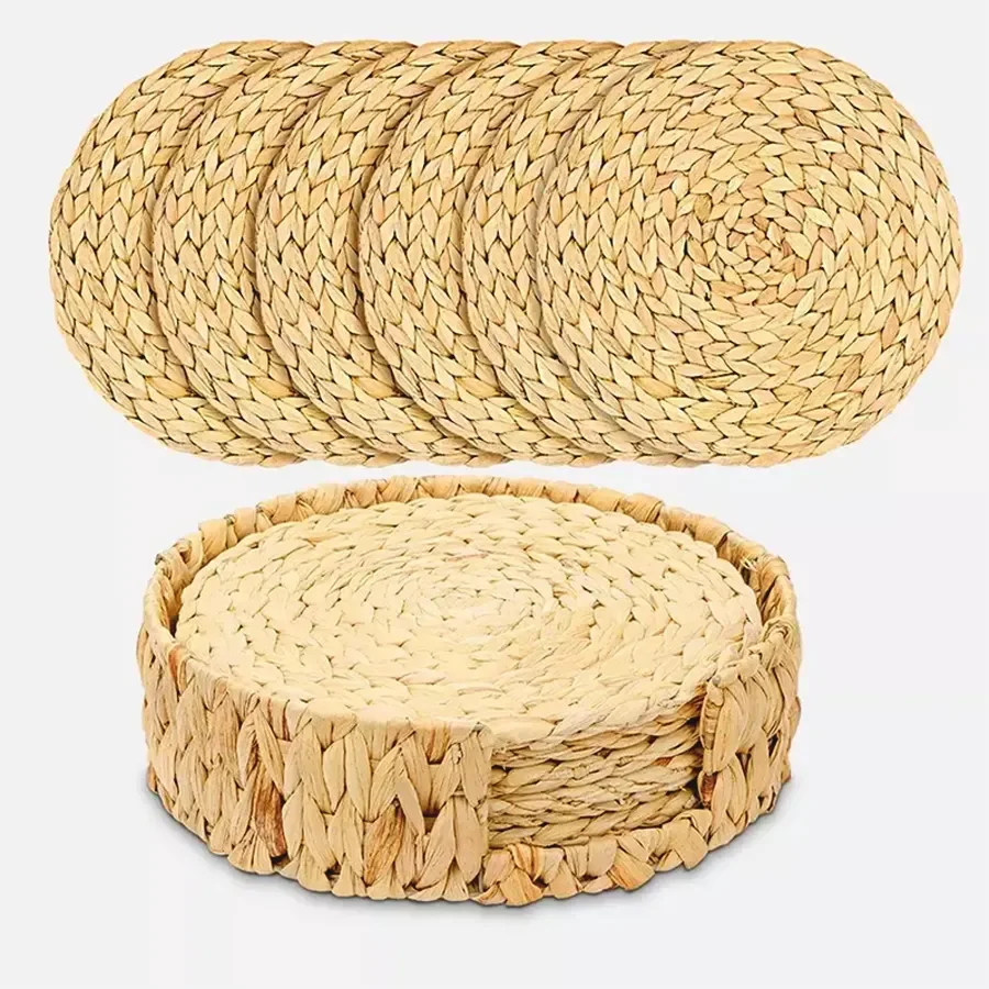 Cheap charger plates wicker rattan wholesale wooden placemats straw seagrass coasters sets woven for wedding decoration products