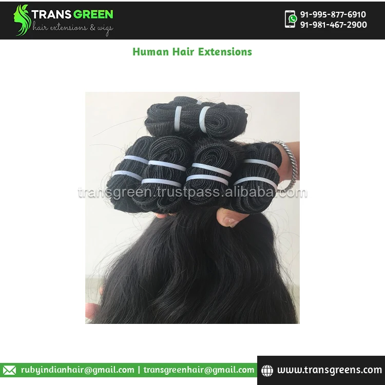 Huge Sale of Excellent Quality Raw Unprocessed Temple 20' Wavy Bundles Remy Human Hair Extensions for Bulk Purchasers