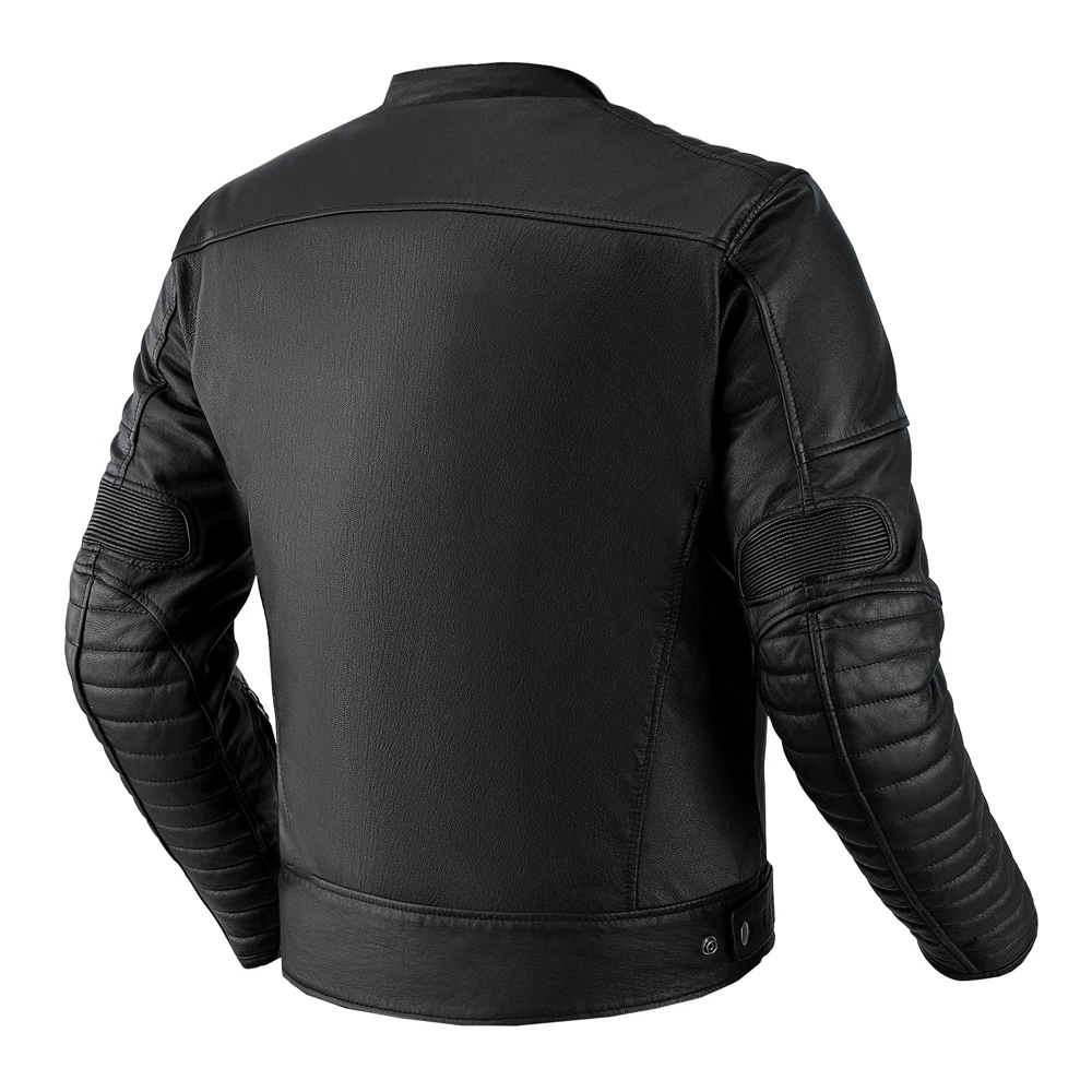 CE approved Motorcycle best classic bike riding leather jacket with quilted arms and cowhide 100% Genuine leather