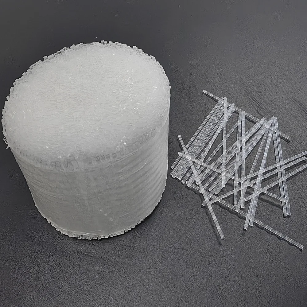 CE certified wave form concrete polypropylene pp macro fiber for construction road