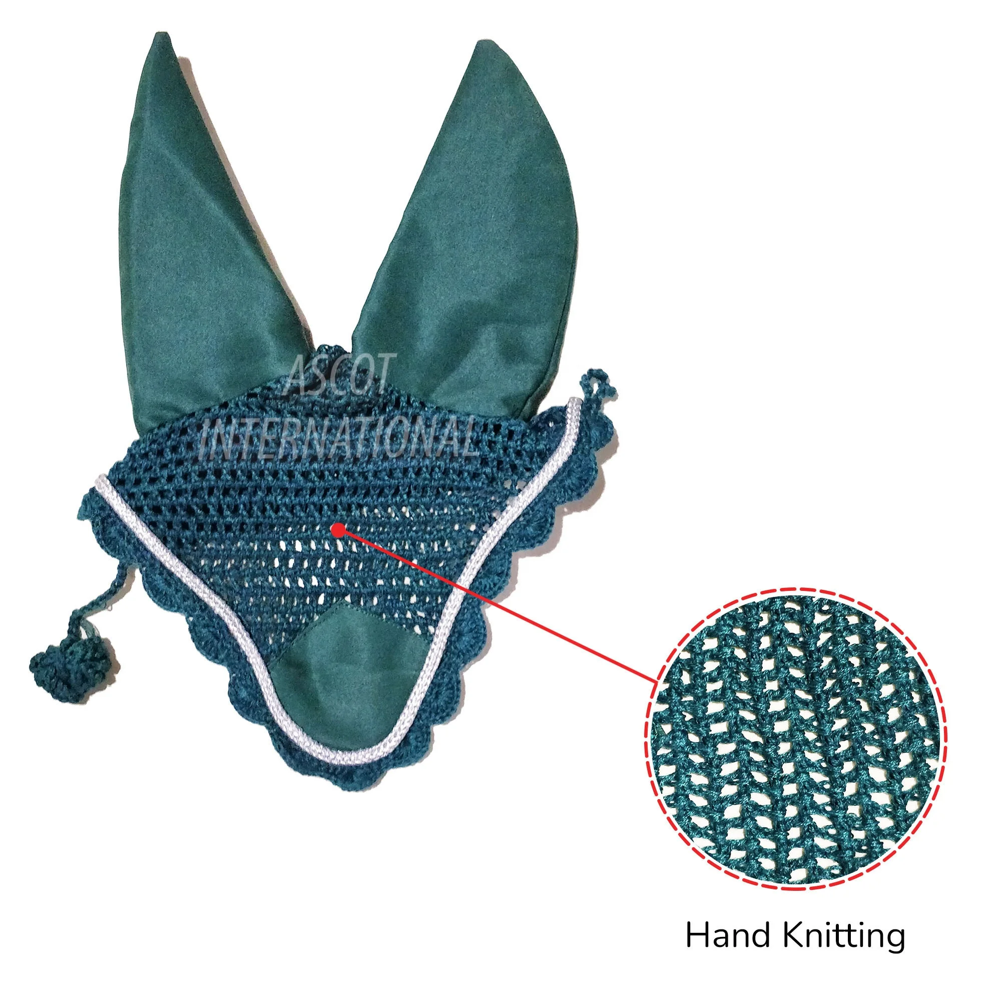 Cotton Horse fly mask Ear nets knits ear muffs hoods flying bonnet Horse riding Racing equipment accessories weight reduction