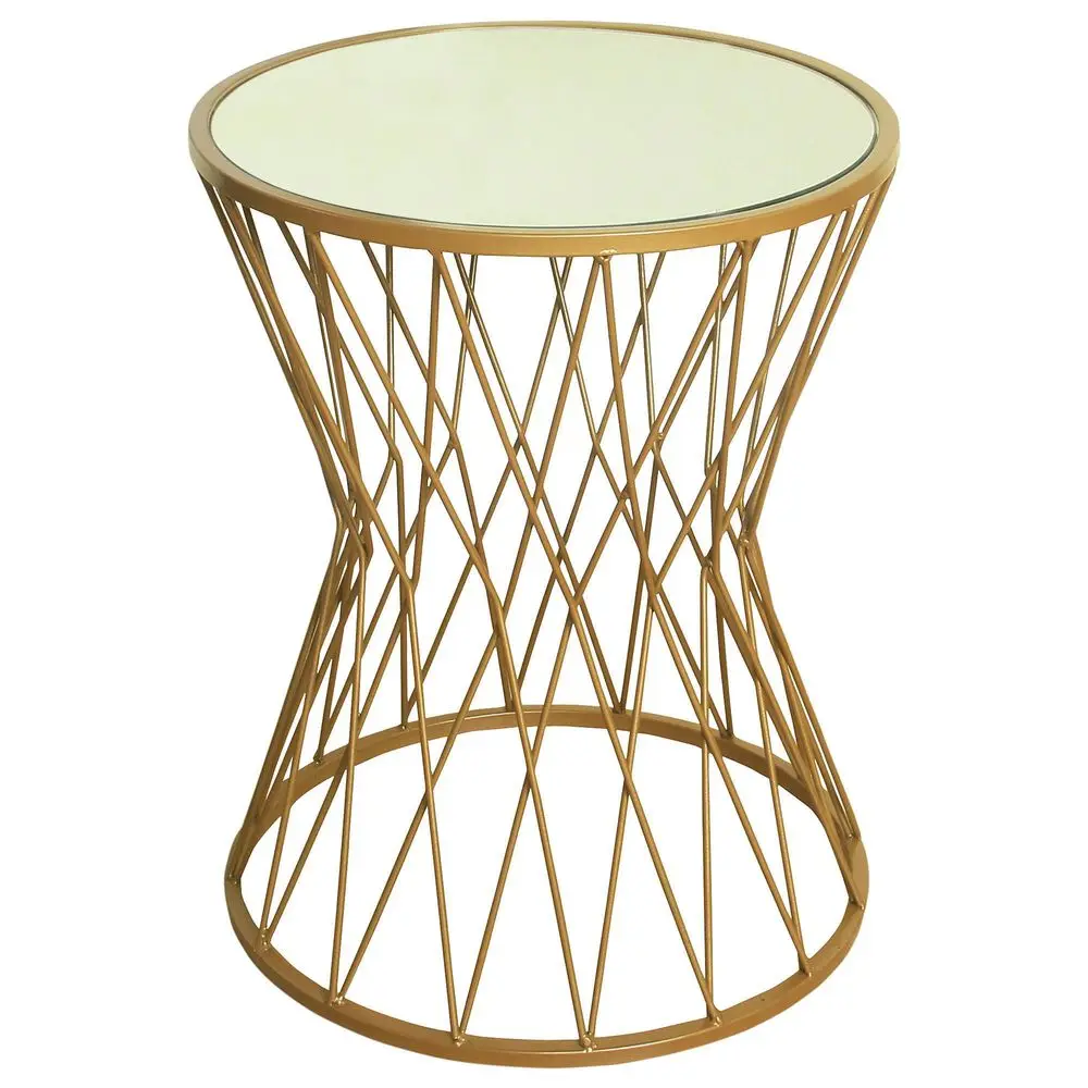 Home Decorative Accessories End Table Luxury Furniture Side Table Living Room Hotel Corner Table In Glass Top Design Accessories