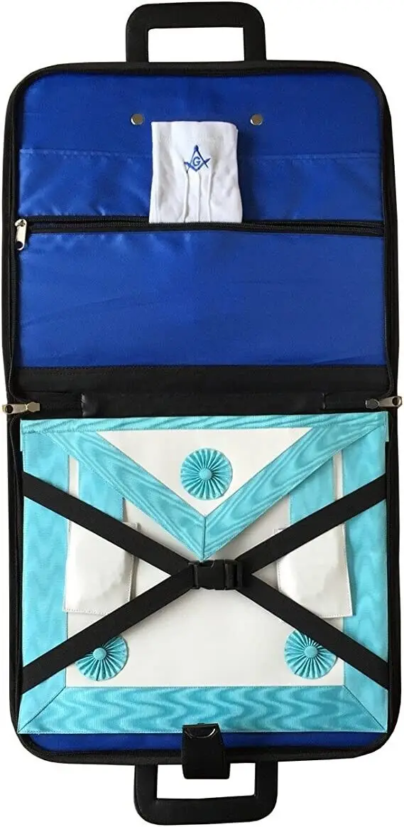 Masonic apron case with printed pavement pillars logo MB034