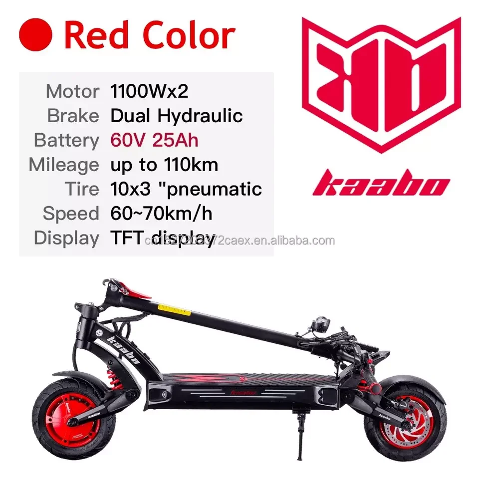 Warehouse electric scooter with 24.5AH battery minimotor controller dual motor super fast kaabo mantis gt 2100w