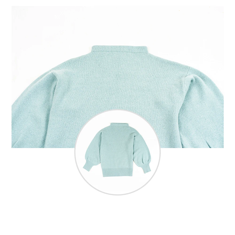 Premium Collection Purchase Thick Ladies Sweater With Balloon Sleeves With Logo, Pattern And Packaging Customization Accepted