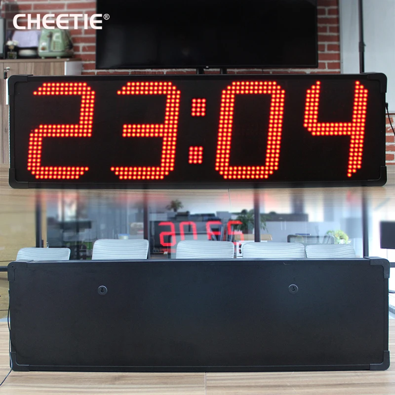 CHEETIE CP031 Waterproof Outdoor Countdown Timer 4 Digits 12 Inch LED Large Sport Clock Race Countdown Timer