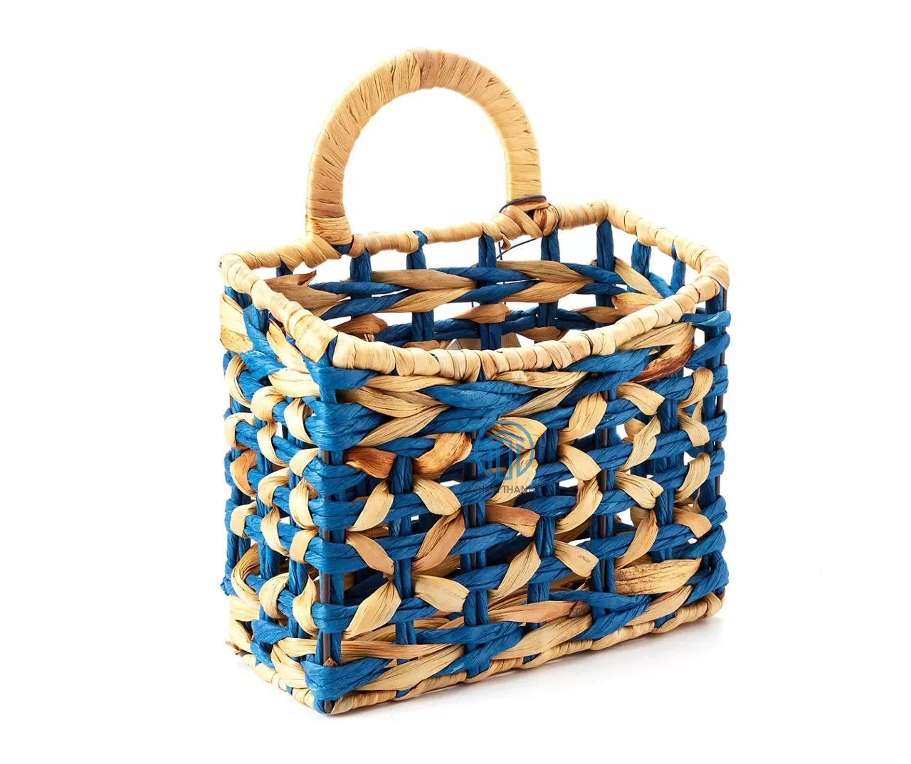 New design natural handmade water hyacinth storage basket wall hanging for home decoration made in wholesaler of Vietnam