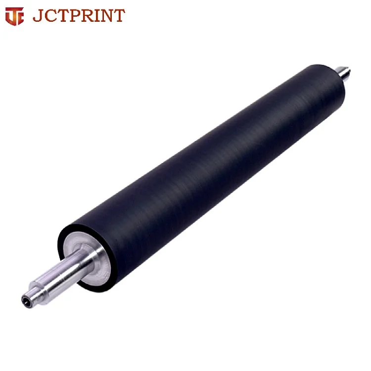Rubber roller out feed for wood planer for paper making