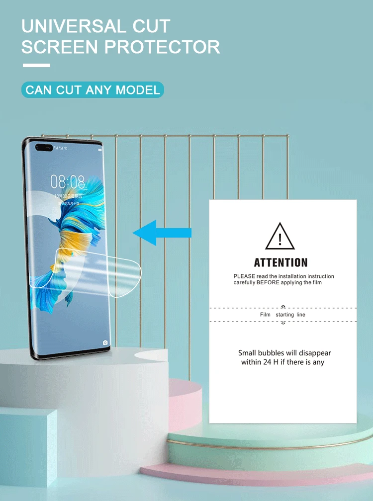 Best selling FOB Clear Hydrogel TPU Cutting Screen Protector Film Tpu Film For Mobile Phone
