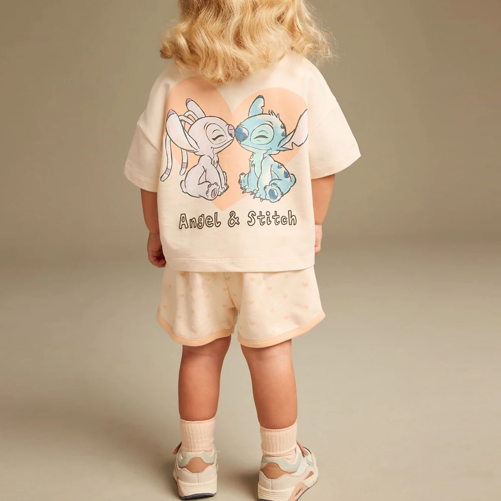 Summers Custom Print Two Piece Boys And Girls Clothing / 2 Piece Suit Short Sleeve Short Sets For Girls