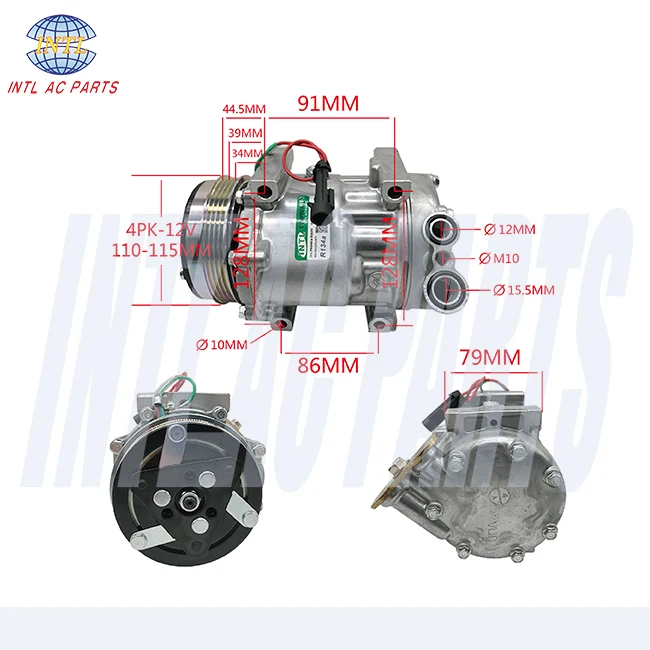 Компрессор переменного тока 7V16 4PK 112 мм для шины FIAT DUCATO (250 _) 2006 OEM 504384357 1626275080
