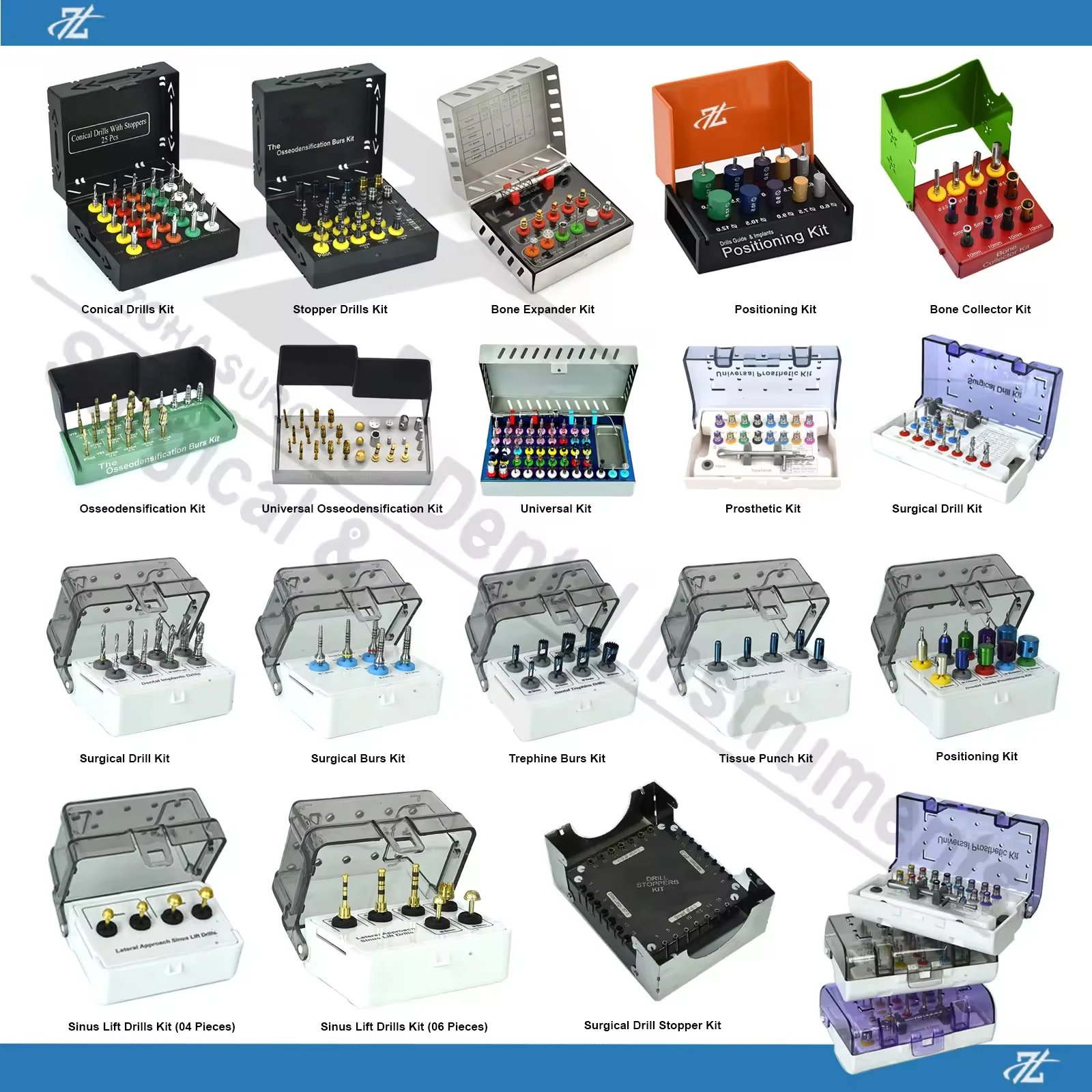 8 шт. набор зубных хирургических Сверл с титановым покрытием
