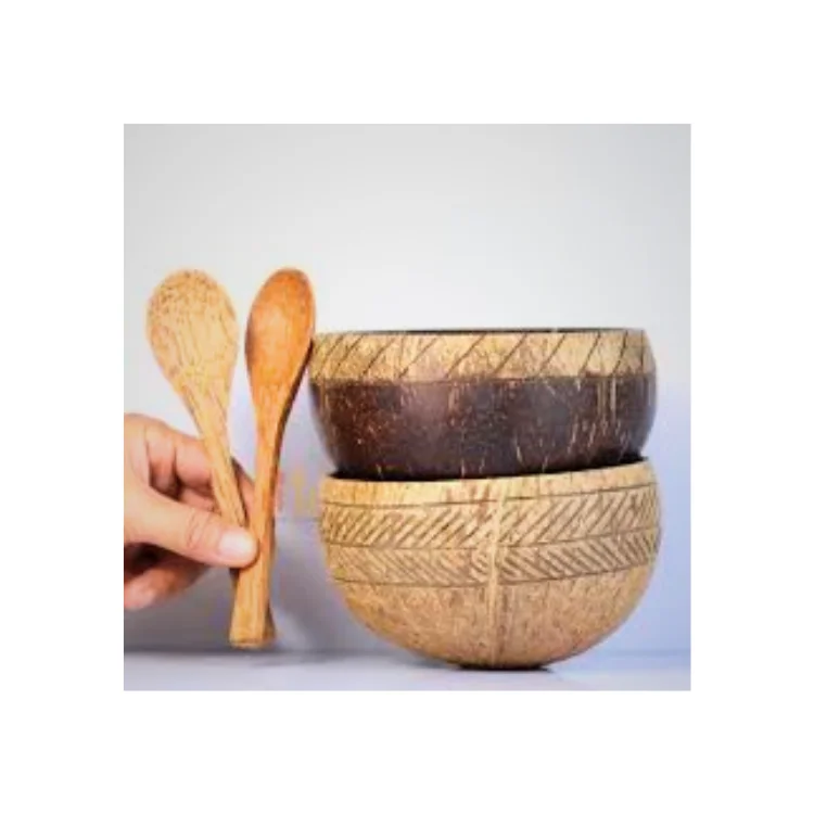 Coconut Bowl Shell Wholesale Environment Friendly Handicraft Salad Bowl Ready To Ship From Vietnam Manufacturer