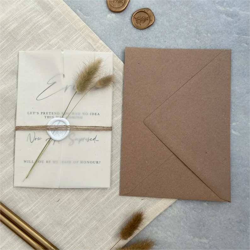 Luxury Modern Vellum Envelope for Wedding Invitation Bunny Tails Wedding Invitation Samples Wedding Invitation Card