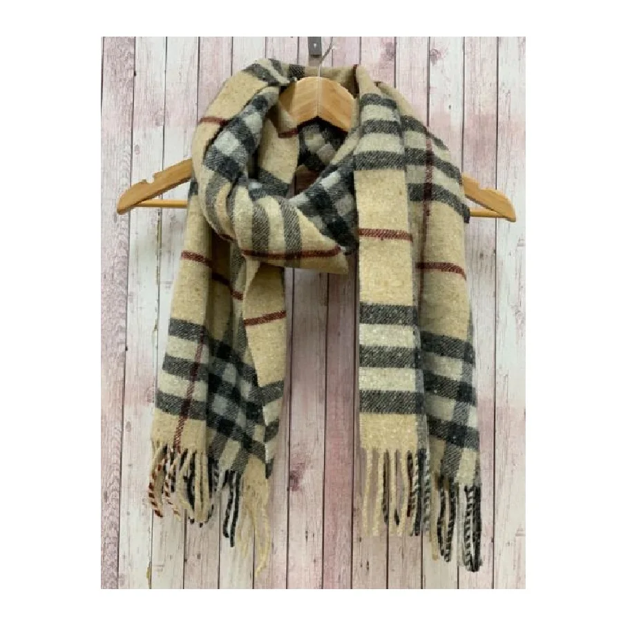 Second Hand Used Wool Printed Shawls Scarves Women Winter Scarf