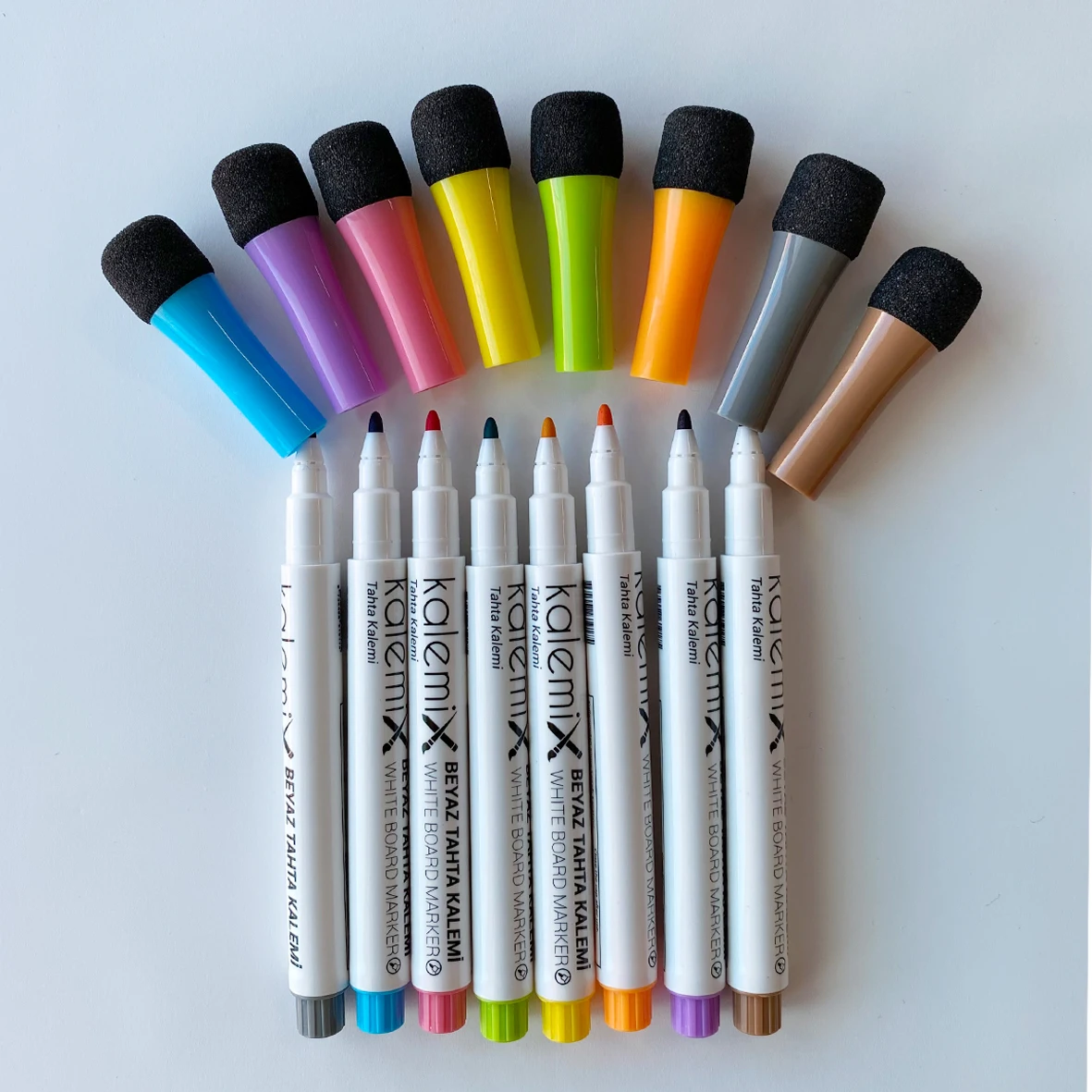 Kalemix Whiteboard Pens Easy Erasing Fine-tipped Long Lifespan Customizable Design magnetic  Eraser