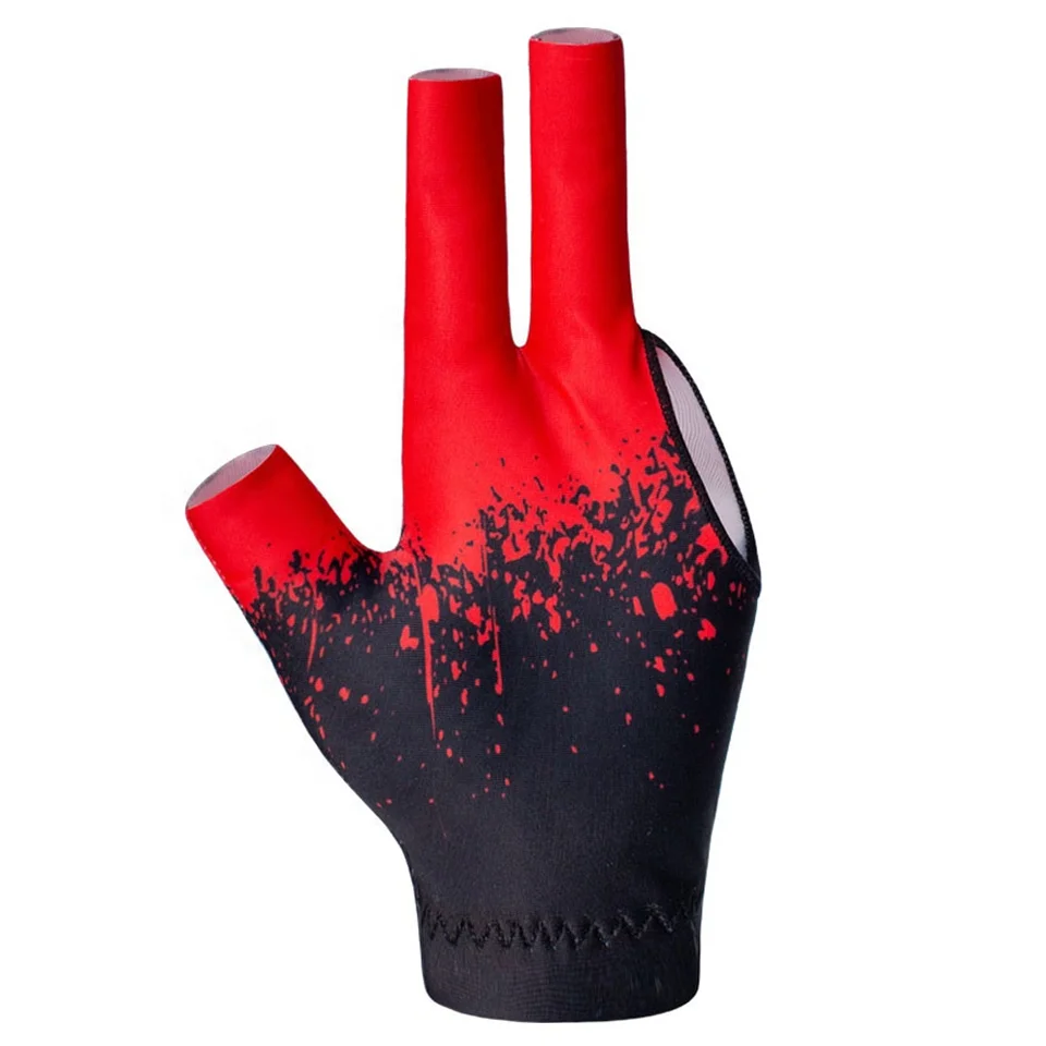 Custom billiards gloves three finger snooker cue gloves low price wholesale custom logo manufacturers