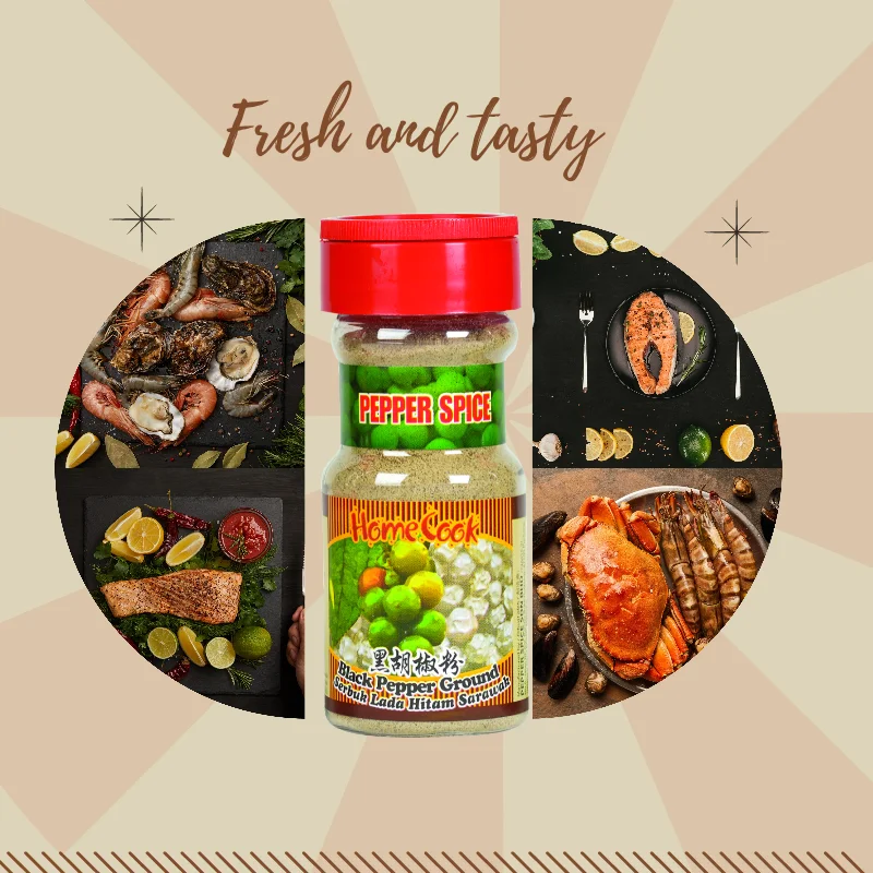 Best Seller Pure Black Pepper Powder 70g Negotiable Wholesale Price Black Pepper Ground Fresh Aroma Sarawak Black Pepper Powder
