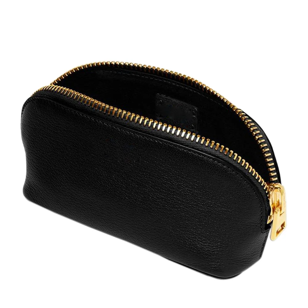 Trendy Travel Cosmetic pouches Vintage Brown Leather large cosmetic bag Carry All Pouch Fashion Travel Makeup Cosmetic Bag