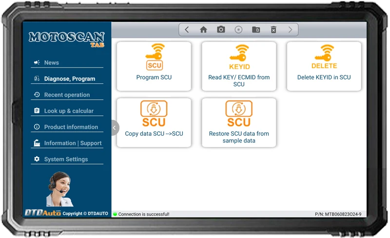 MOTOSCAN TAB - SMART DEVICE TO FIND COMPLEX FAULTS, REPAIR ELECTRONIC AND ELECTRICAL SYSTEMS FOR NEW GENERATION MOTORCYCLES