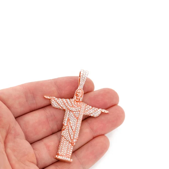2022 New Hip Hop Jesus Christ The Redeemer Pendant Religious Christianity Hip Hop Jesus Pendant For Men And Women