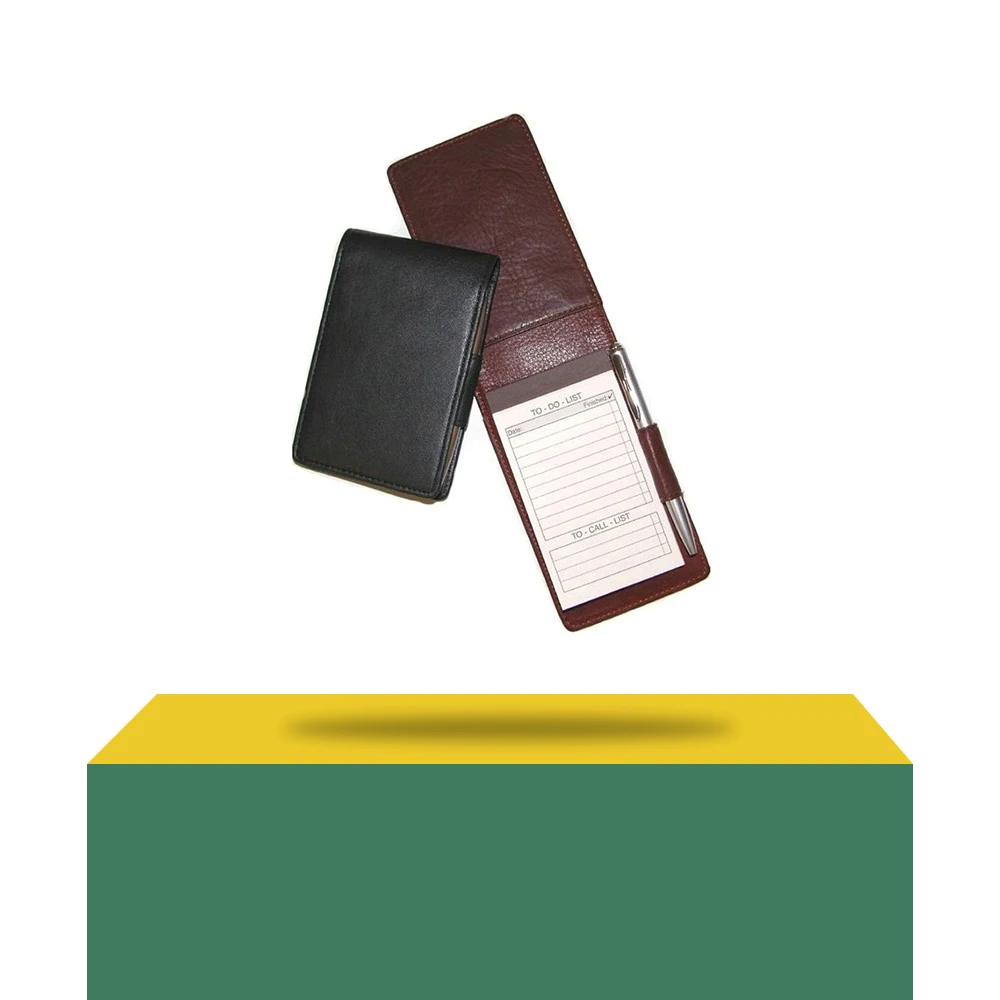 To Do List Compact Pocket Size Leather Notepad Available In Elegant Black And Maroon Color