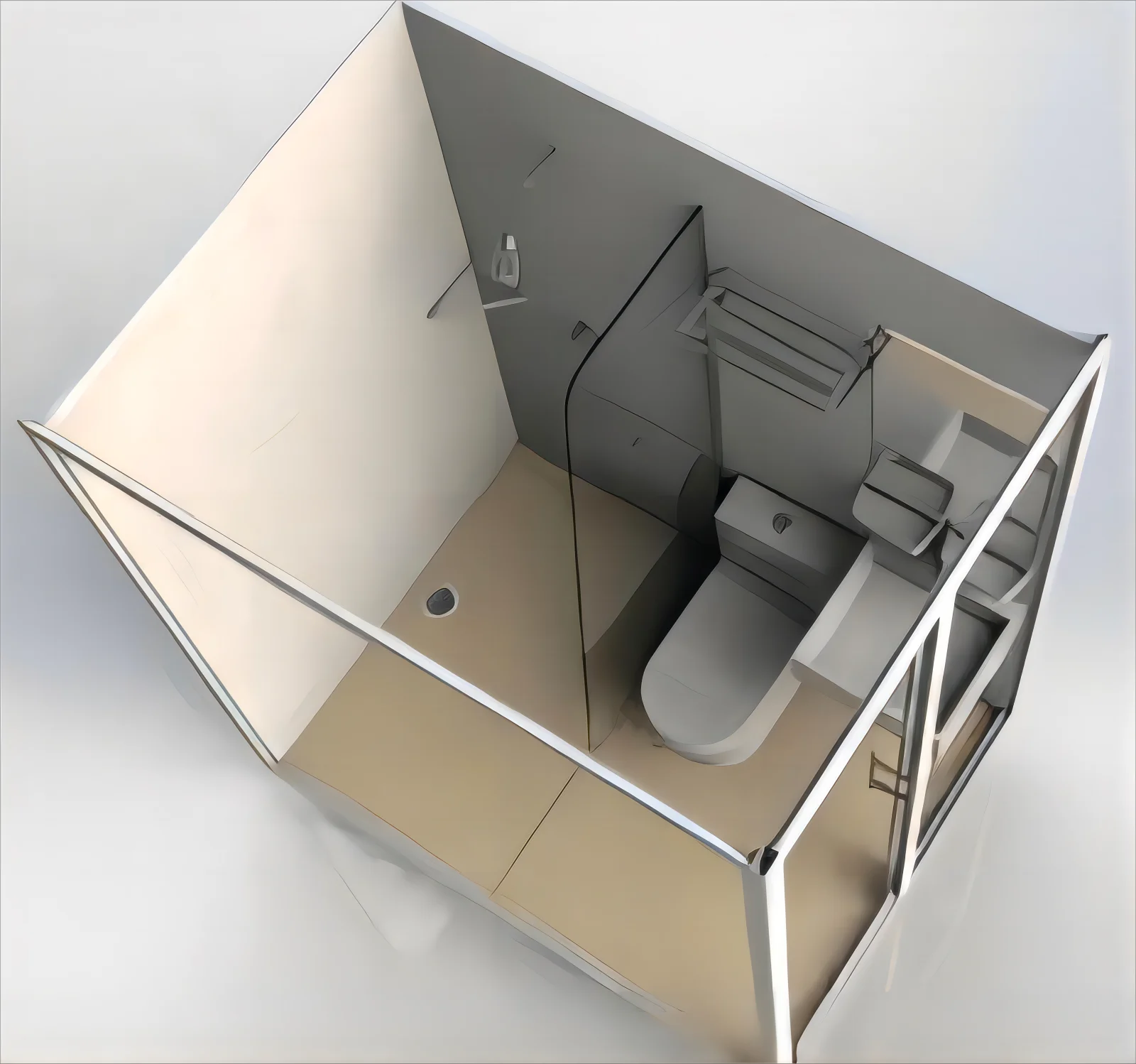 Luxury Apartment-Ready Prefabricated Modular Bathroom Pods Prefab Shower Room Unit with Shower Cabin for Commercial Use