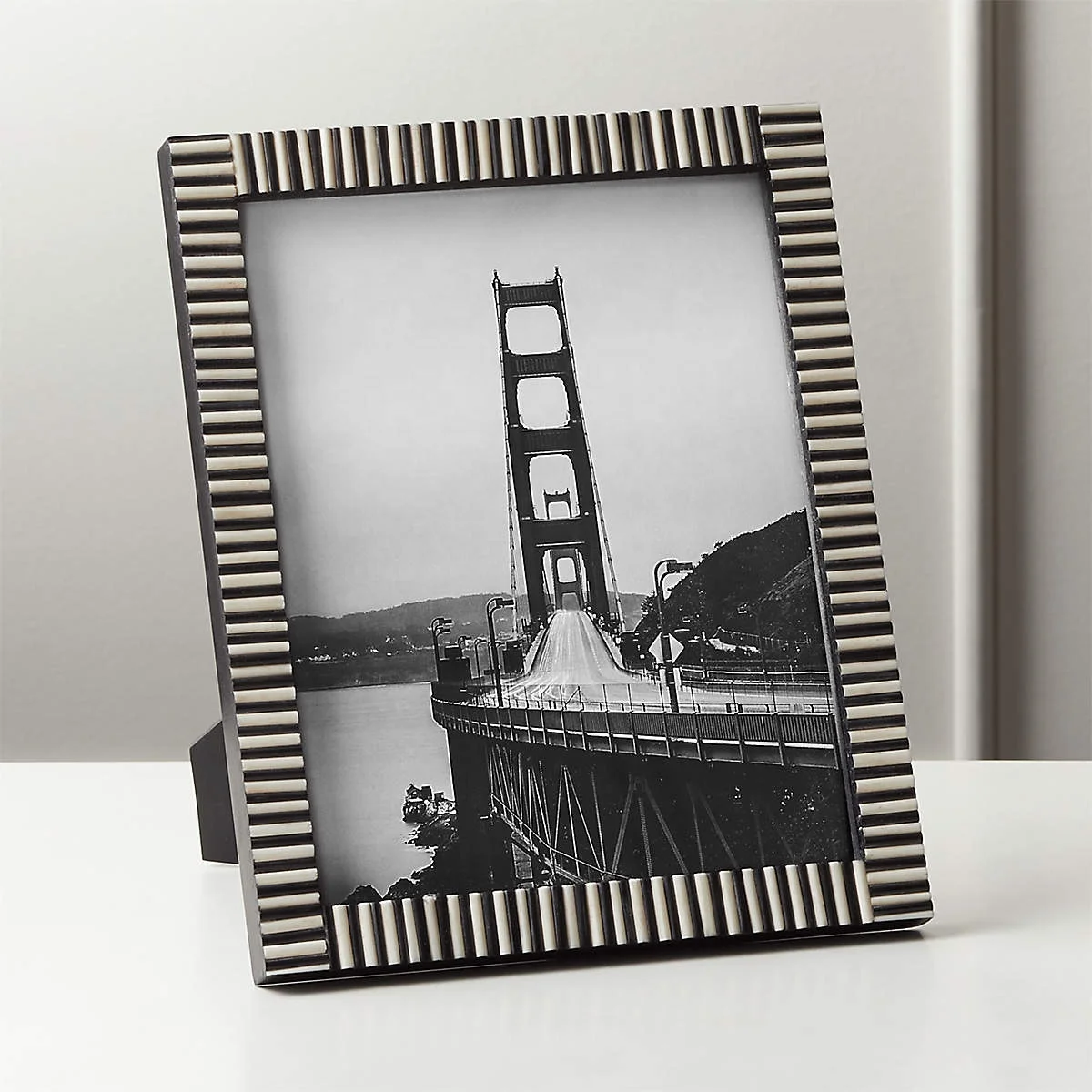 Black and White strips Resin Inlay Photo Frame Top Design Wall Art Photo frames