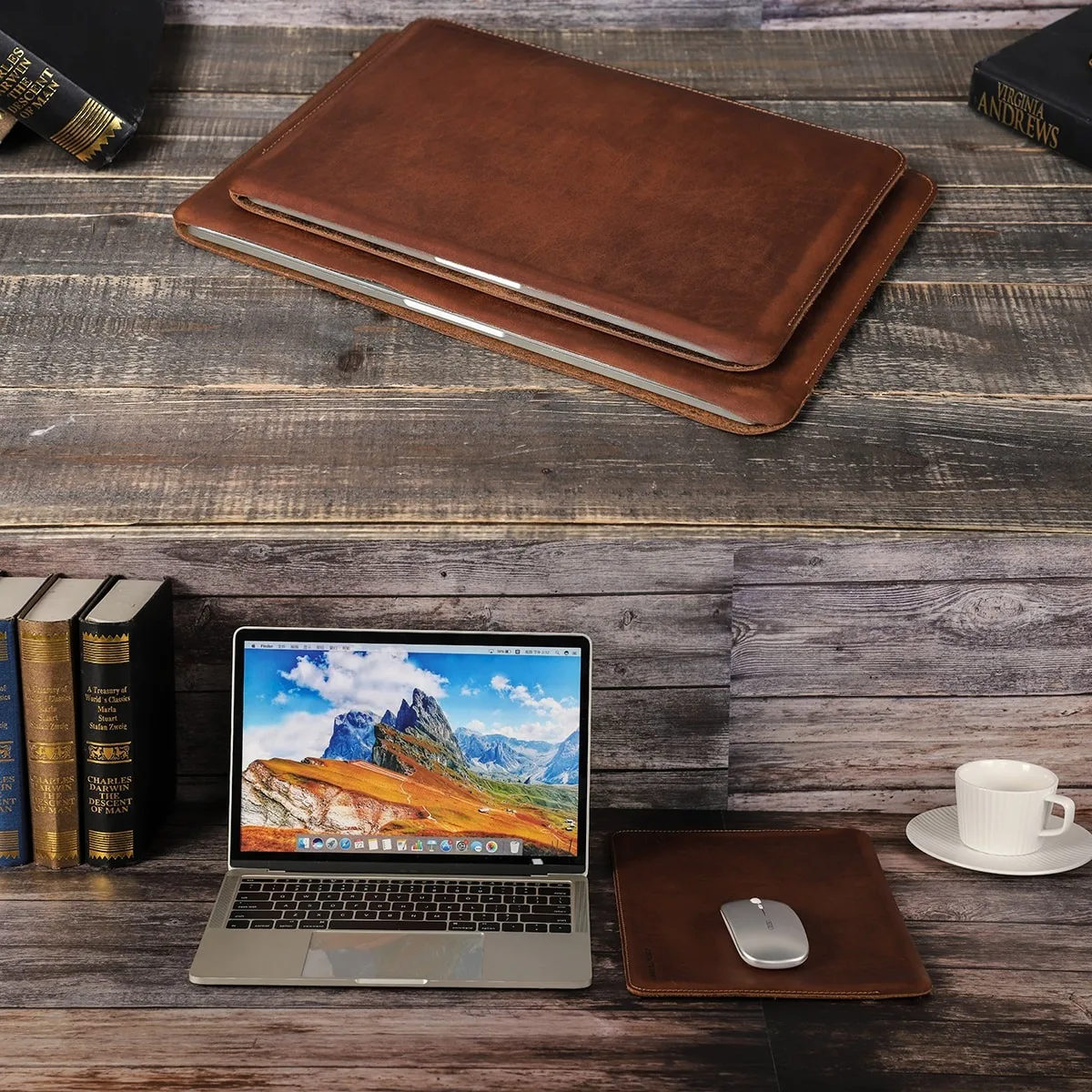 Laptop Sleeve Case For MacBook Pro Air M2 13 14 16 Inch Leather Cover HP ASUS DELL XPS 13 Notebook Bag Men