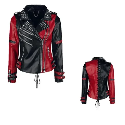 New Leather Studded Jacket Unisex Metal Spikes Wholesale Genuine Cowhide Fabric Fashion Genuine Leather Jackets Made in Pakistan