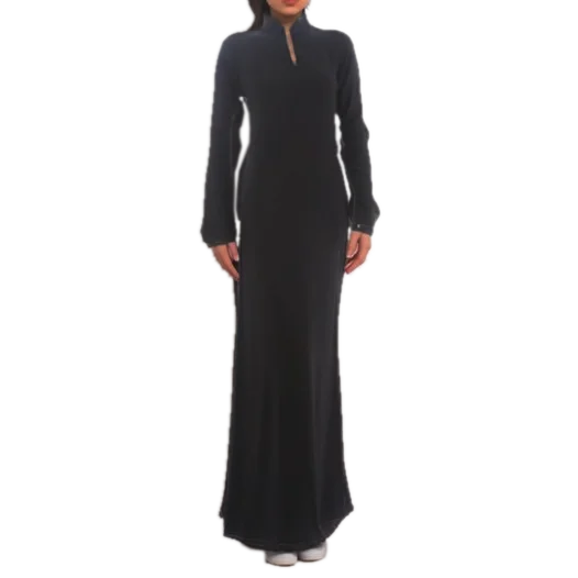 New Design High Neck Buttoned Islamic Abaya Dress ODM Supply Made from UV Resistant Breathable Eco-Friendly Bamboo Cotton