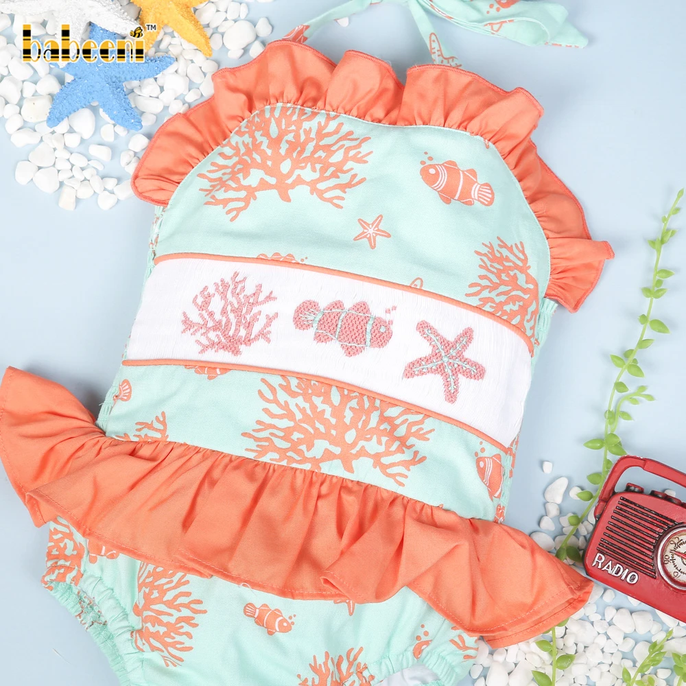 Ocean creature girl swimwear OEM ODM wholesale smock swimwear baby girls - BB2806
