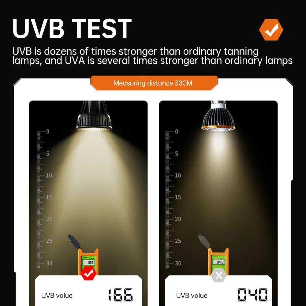 YEE High Quality UVA UVB 3.0 Full Spectrum Turtle Basking Light Reptile Heat Lamp