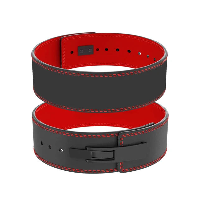 Top Quality Products Latest Custom Design Gym Equipment Gear Weightlifting Power Lifting Leather Lever Buckle Belt For Sale