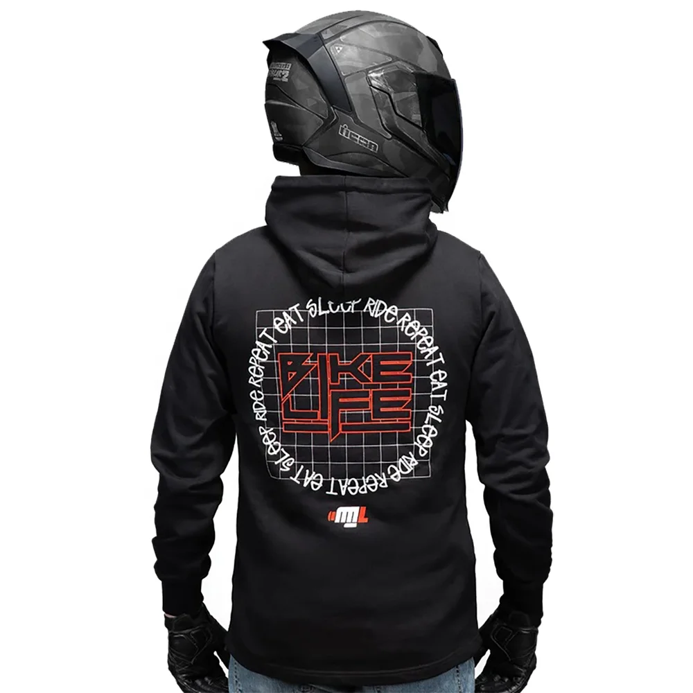Motorcycle Motorbike Hoodie lined with DuPont KEVLAR Top hoodies for unisex, Prime Protection Kevlar Hoodies With Protection