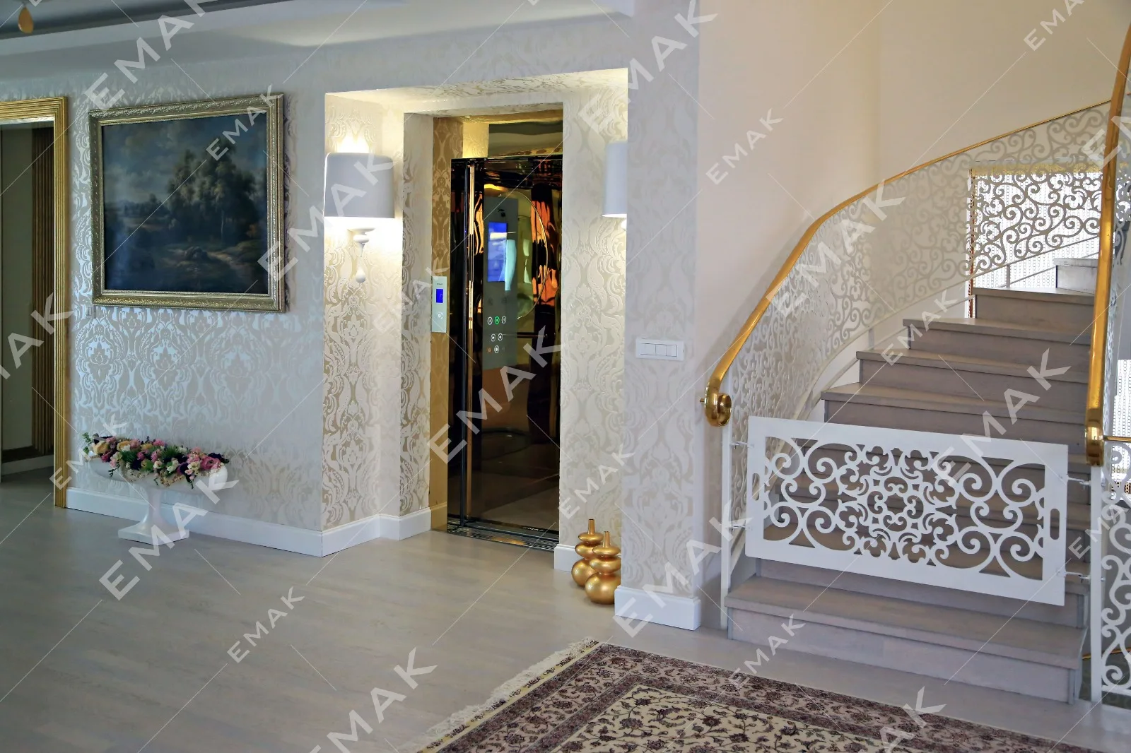 Emak Home Lift 2Stops 480kg Home Elevator Villa Lift House Lift Homelift MRL Gearless Traction